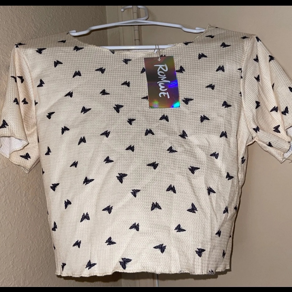 Romwe butterfly shirt